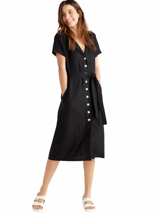 Quince Dresses & Skirts - Quince | Women’s 100% European Linen Button Front Dress Size Medium NWT